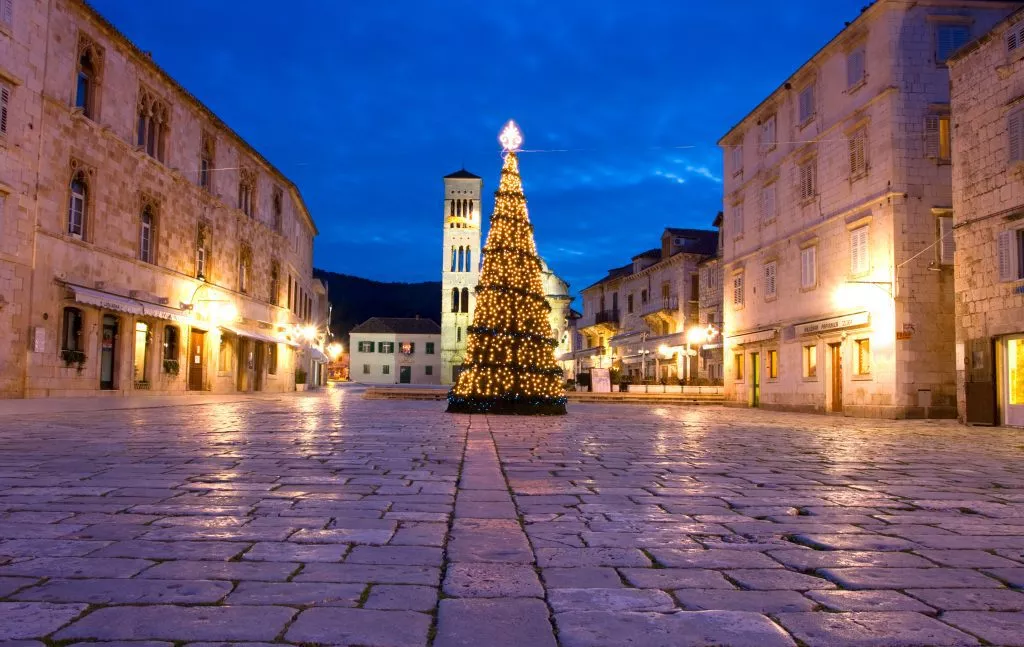 hovedtorget i Hvar, Kroatia