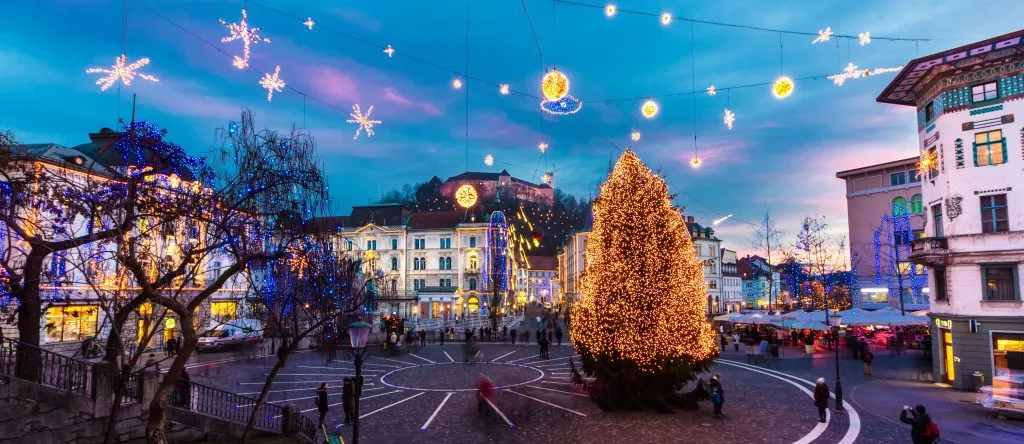 Preserens torg, Ljubljana, Slovenia, Europa.
