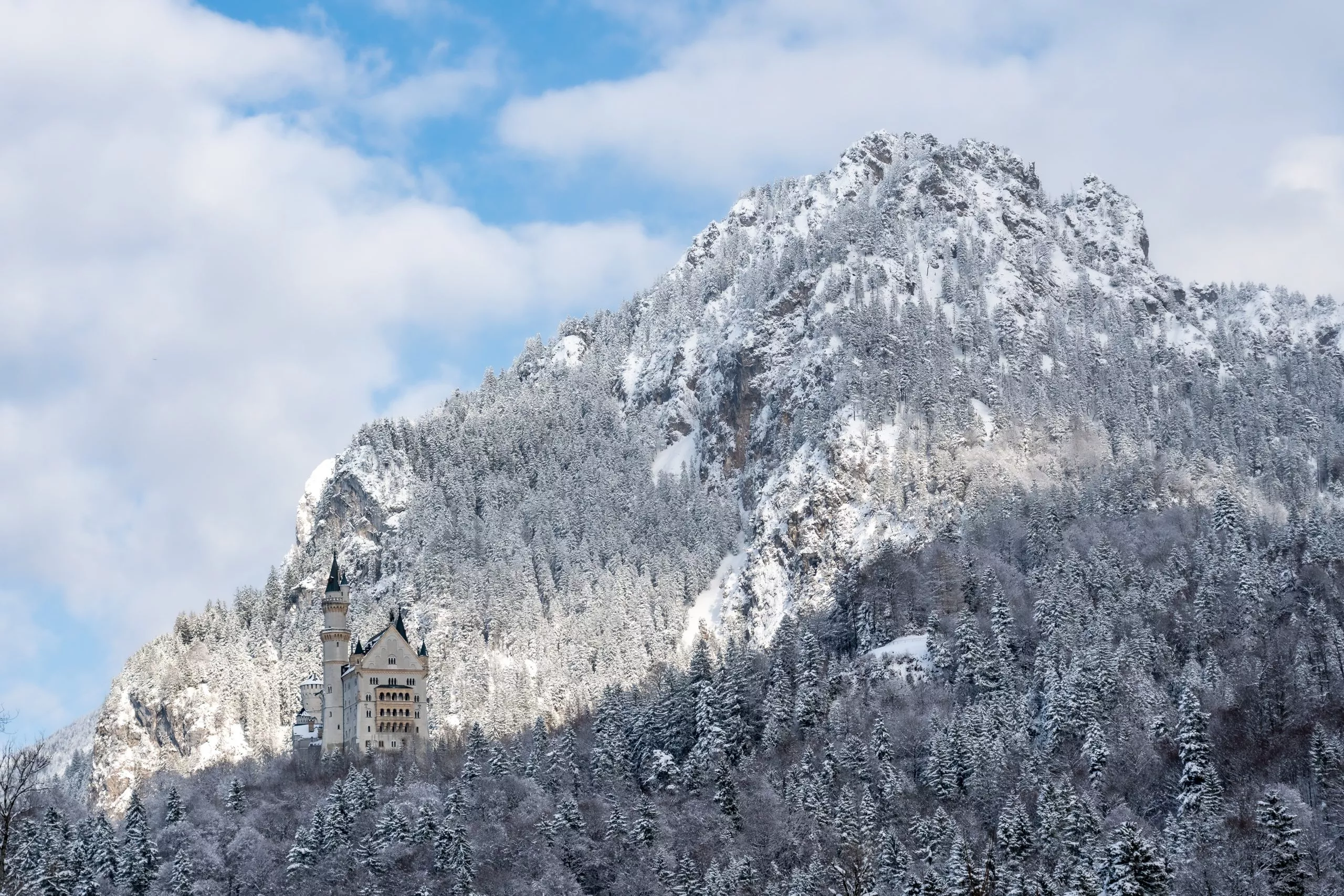 Schloss Neuschwanstein vor dem Tegelberg