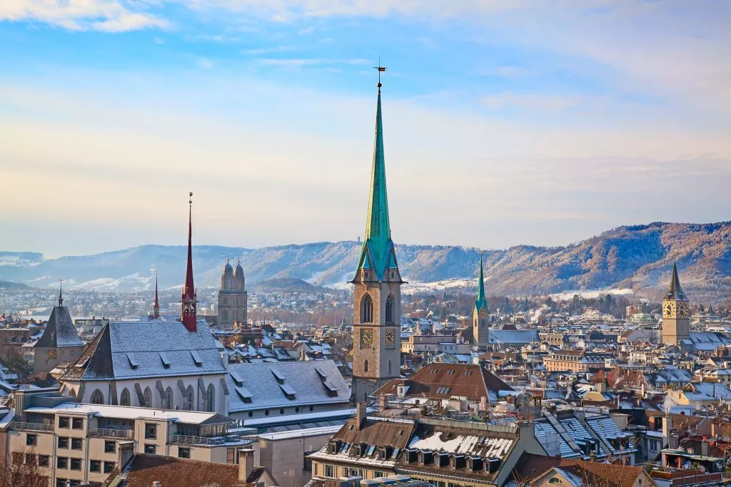 Zürich om vinteren